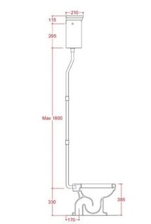 Механизм слива для бачка унитаза Artceram HEA006 71 хром